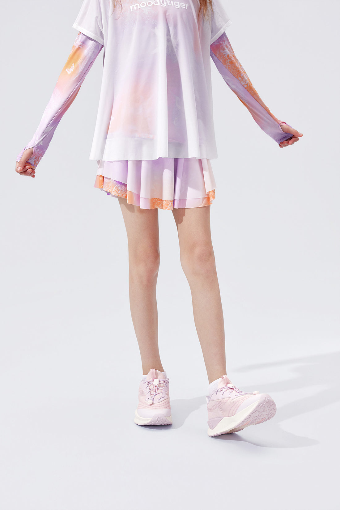 Fairy Printed Skirt **Gradient Buzz Orange**