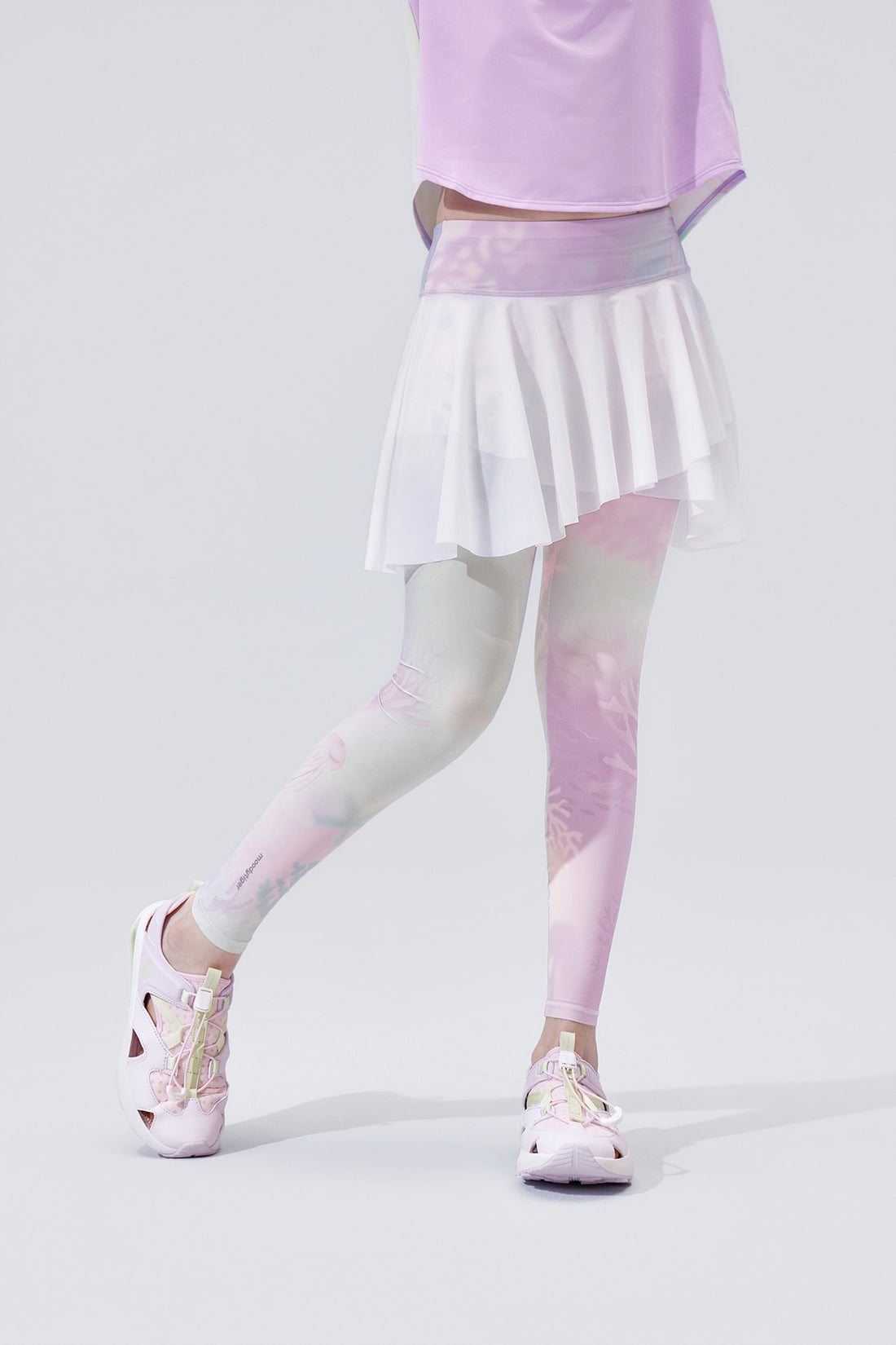 Fairy 2-in-1 Leggings **Color Coral Pink Purple**