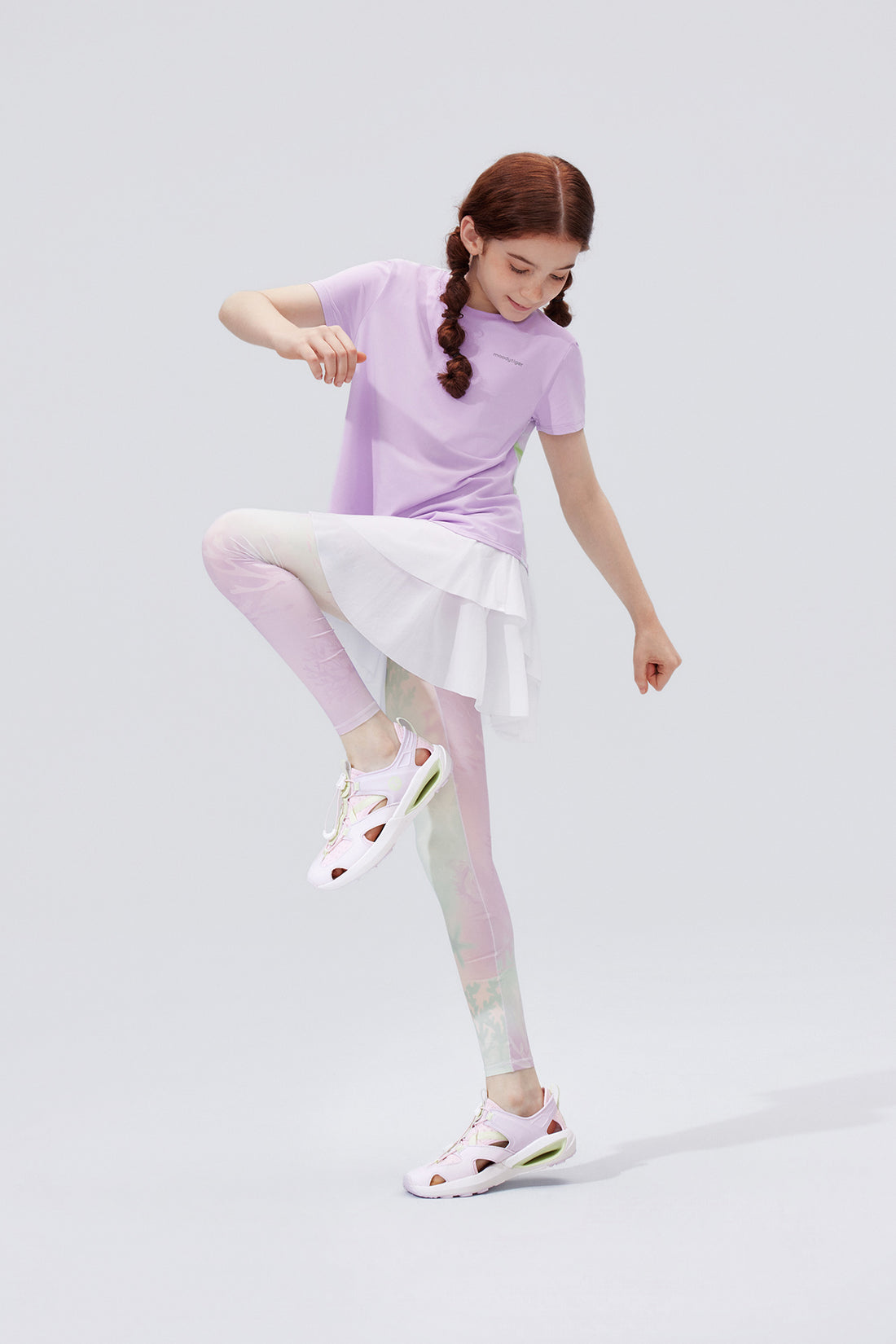 Fairy 2-in-1 Leggings **Color Coral Pink Purple**