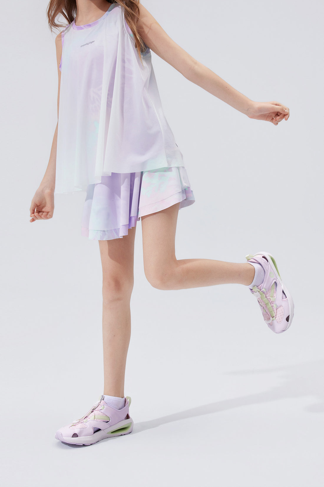 Fairy Printed Skirt **Color Coral Pink Purple**