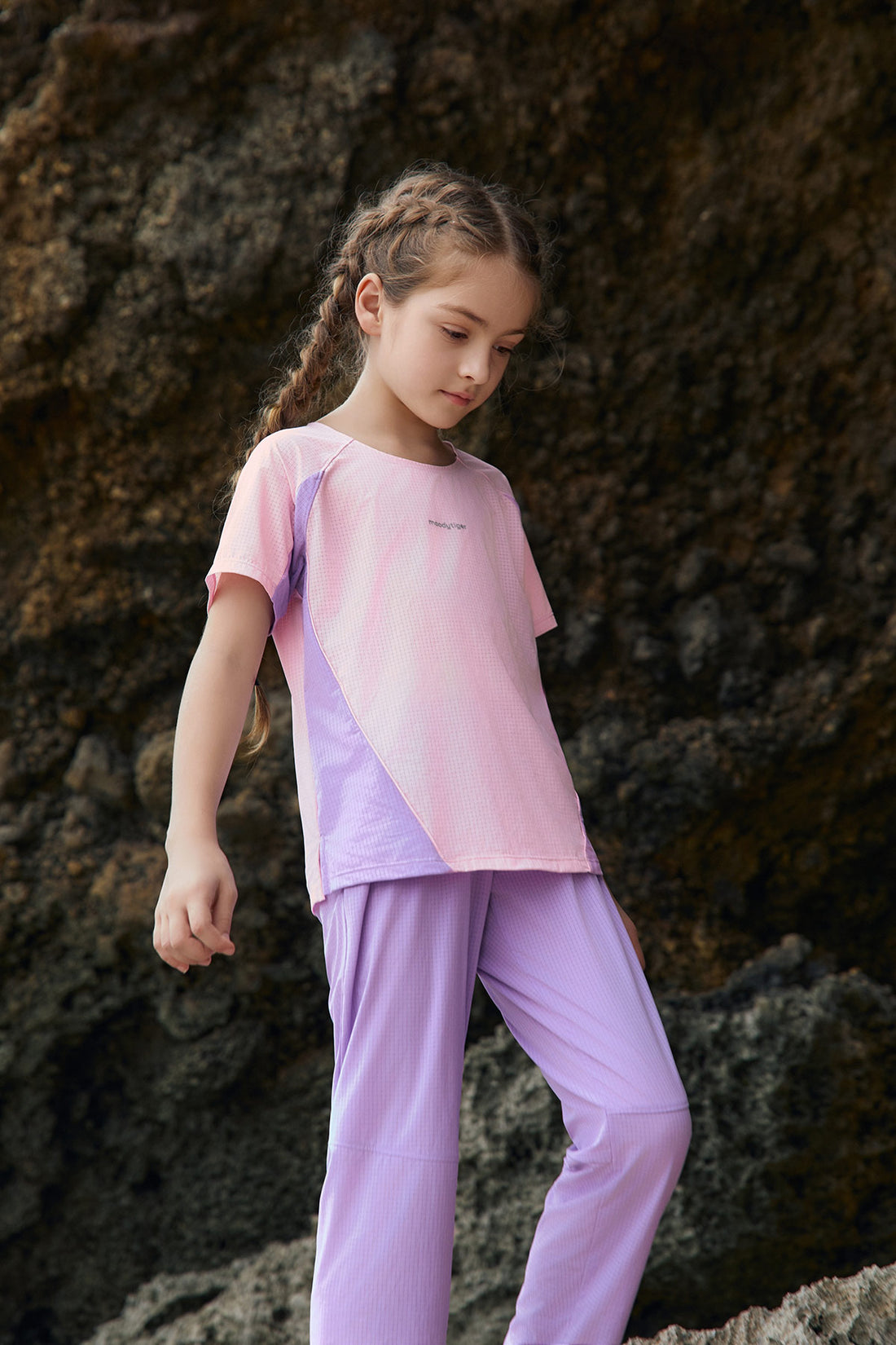 Air Supply Color Blocking Sports Tee **Pink Diamond**