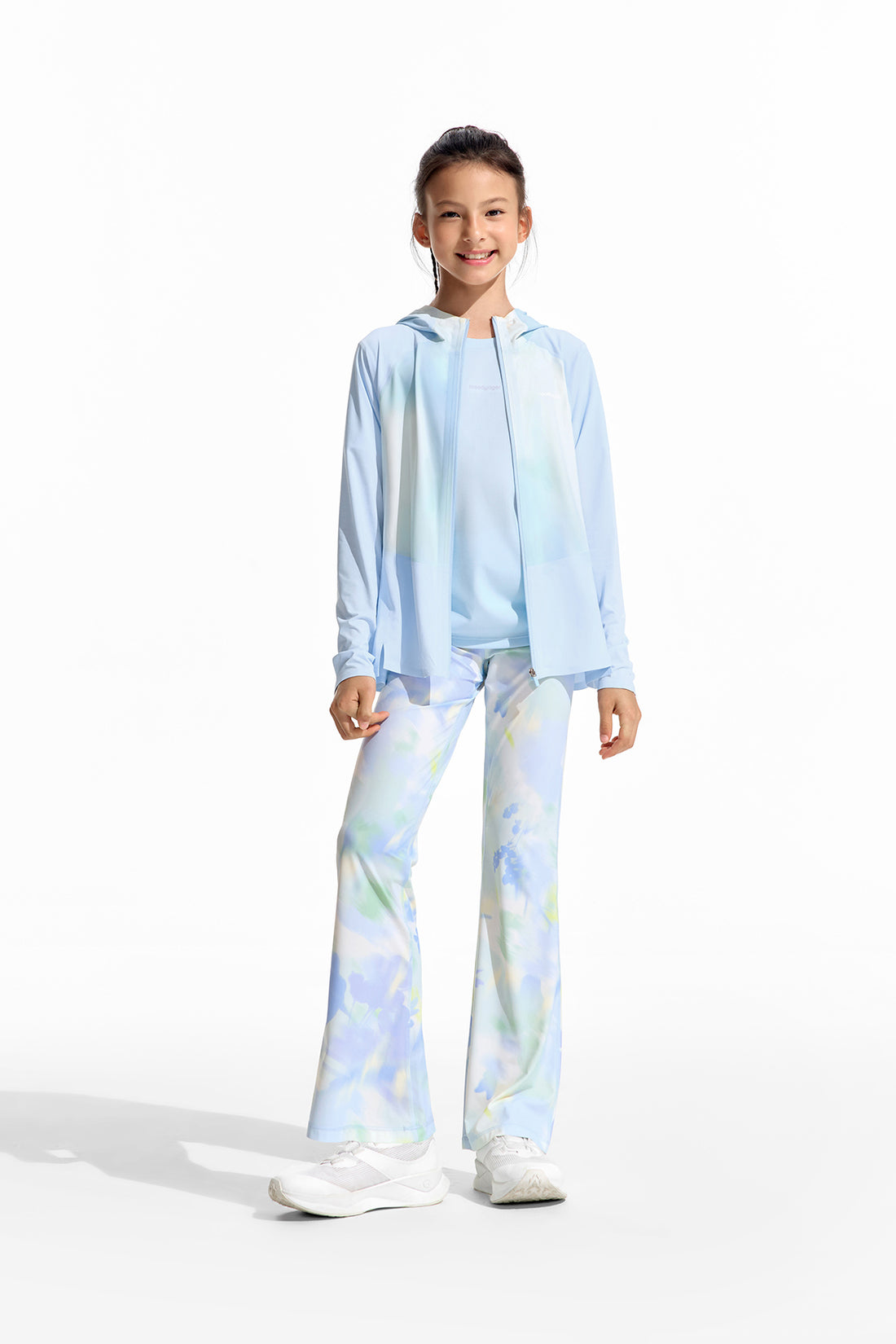 Cloudie Air Printed Bootcut Leggings **Bloom Romance Blue**