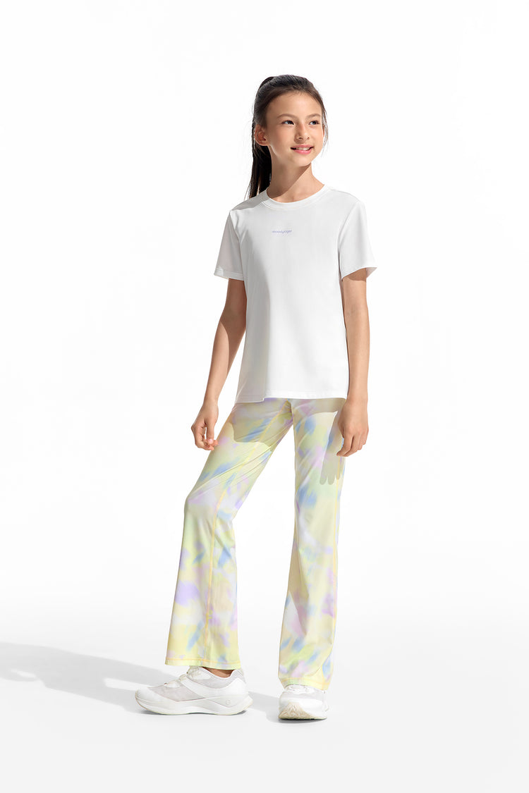Cloudie Air Printed Bootcut Leggings **Bloom Romance Yellow**