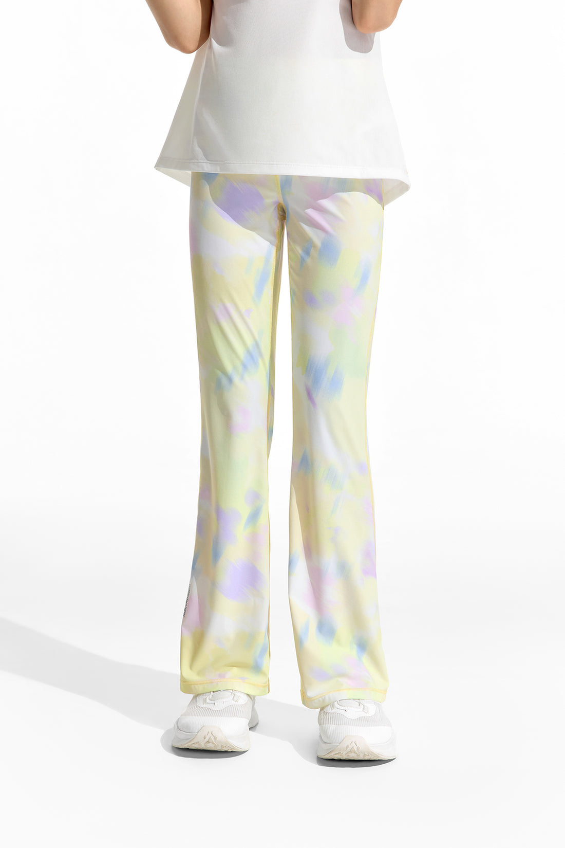 Cloudie Air Printed Bootcut Leggings **Bloom Romance Yellow**