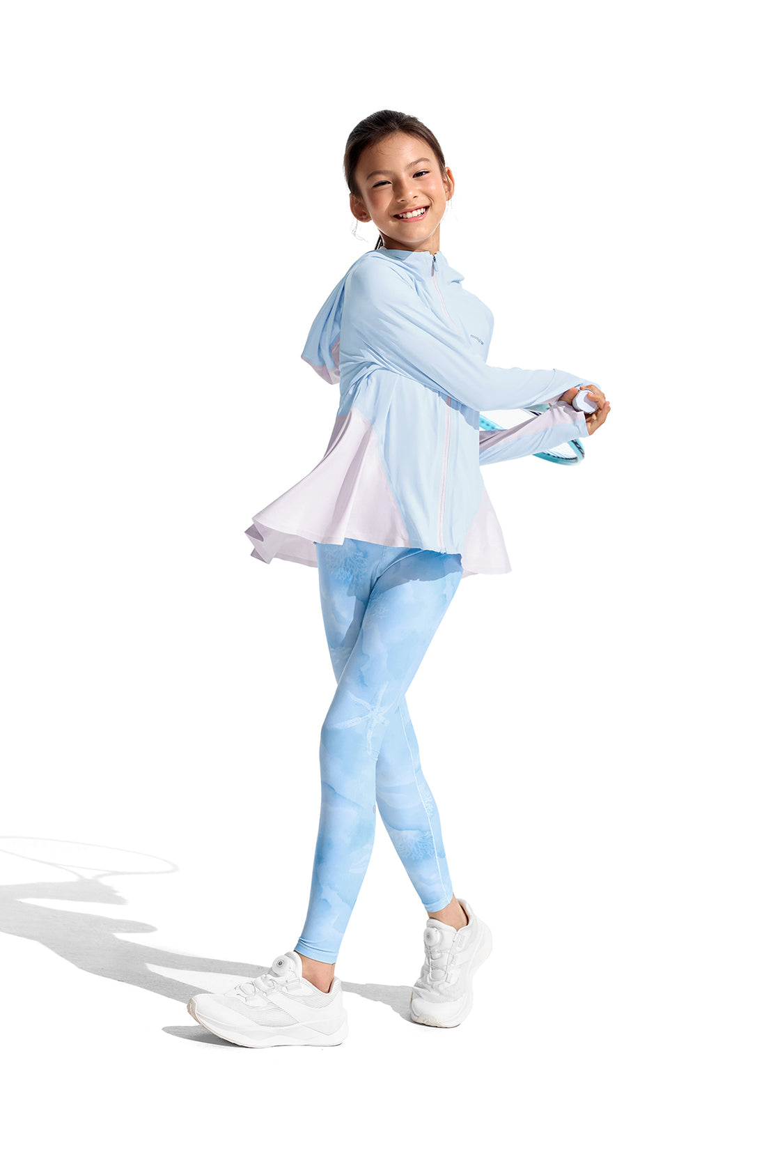 Cloudie Air Printed Leggings **Coral Realm Blue**