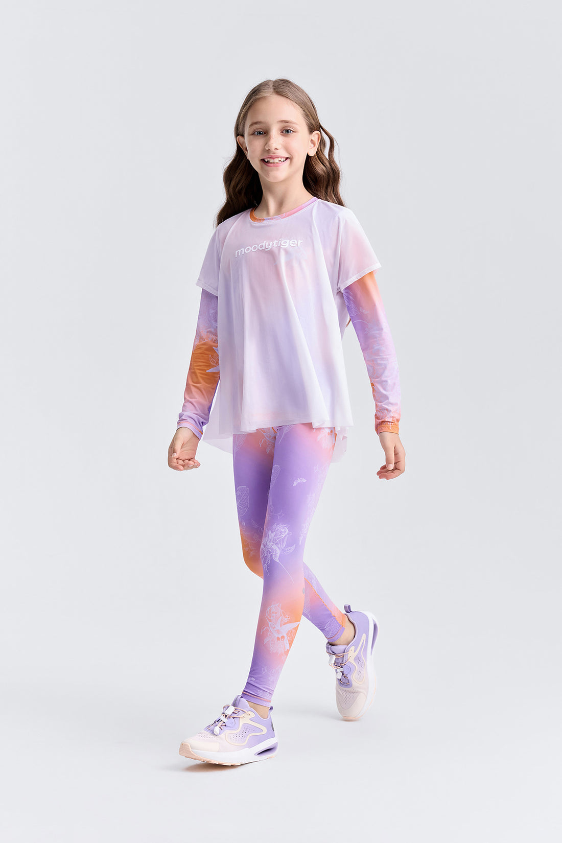 Cloudie Air Printed Leggings **Gradient Buzz Orange**