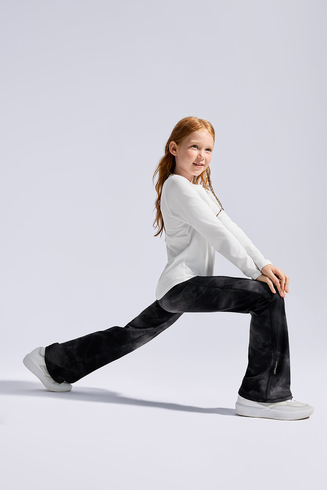 Cloudie Essential Printed Bootcut Leggings **Variegated Black**