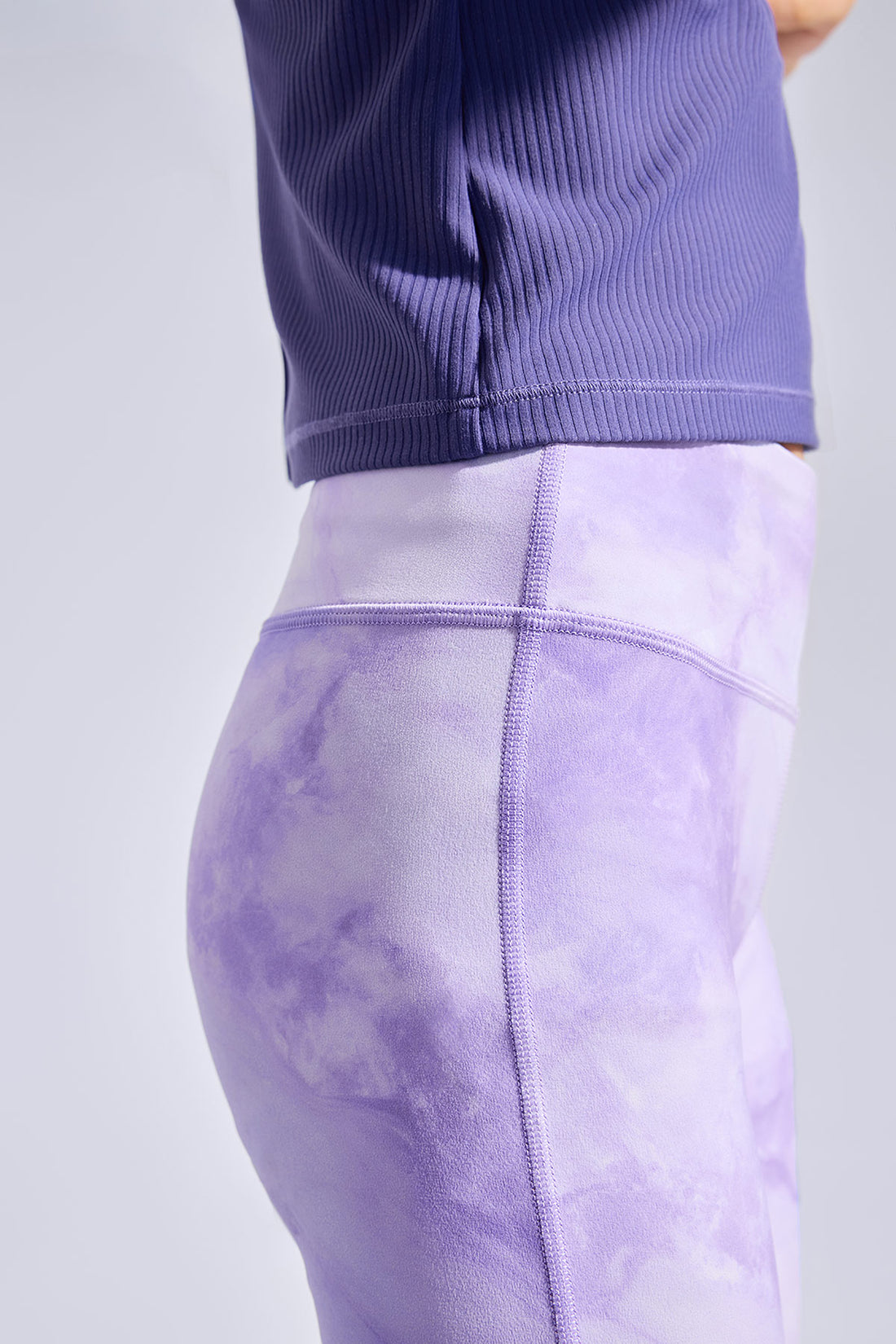 Cloudie Essential Printed Bootcut Leggings **Variegated Purple**