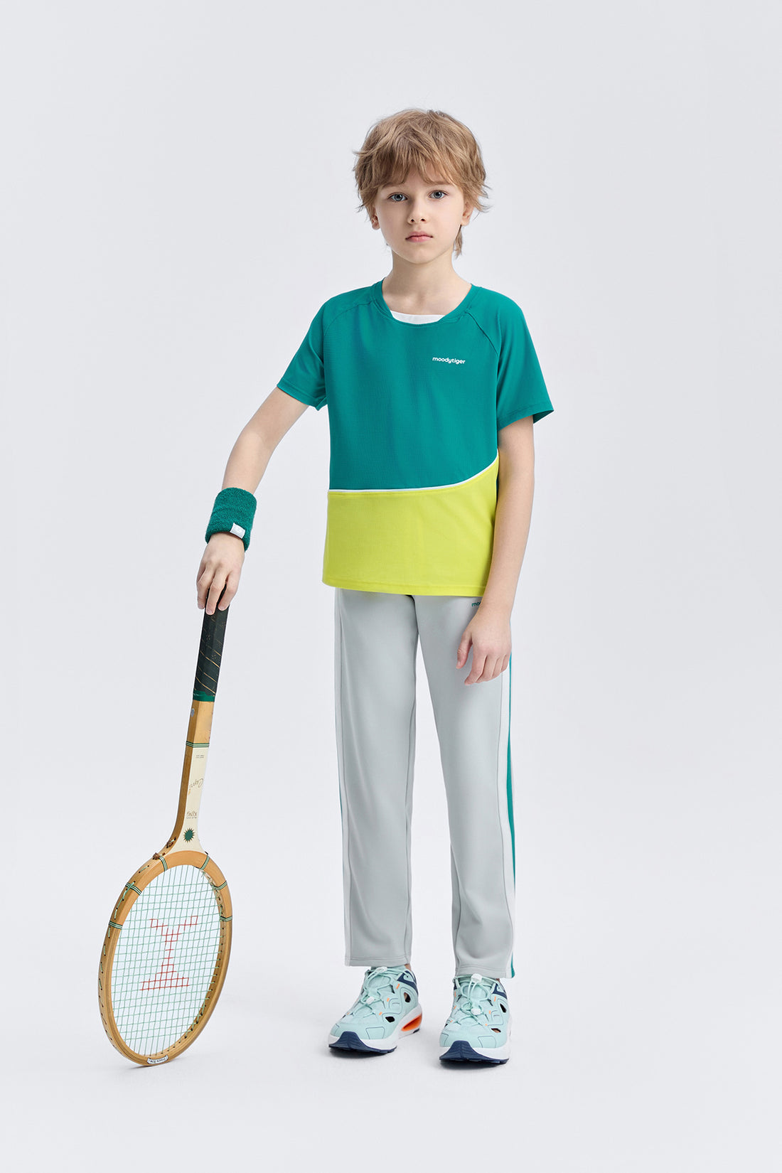 Colour Blocking Short Sleeves **Cerulean**