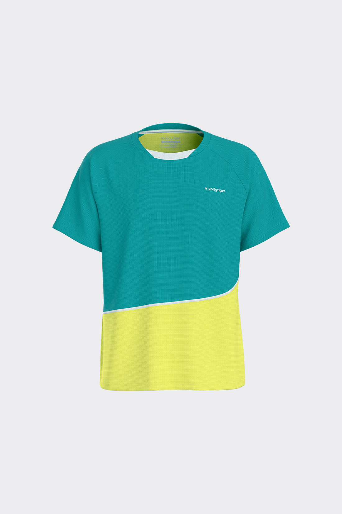 Colour Blocking Short Sleeves **Cerulean**