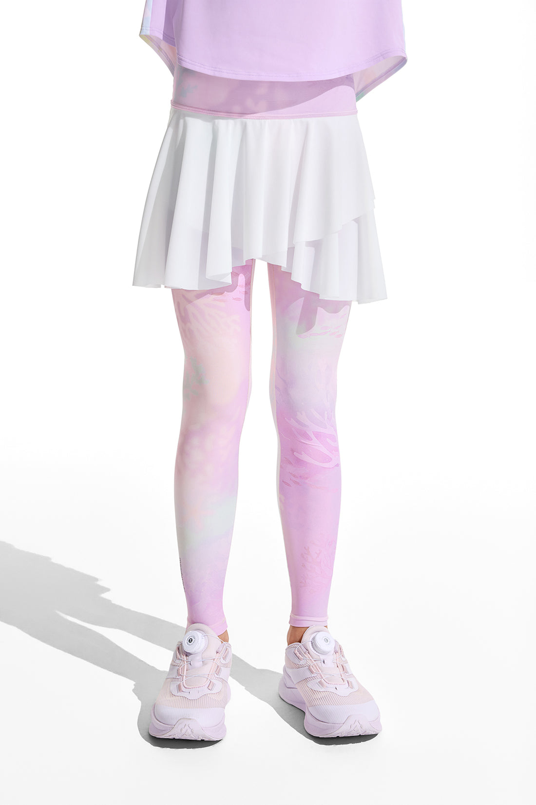 Fairy 2-in-1 Leggings **Color Coral Pink Purple**