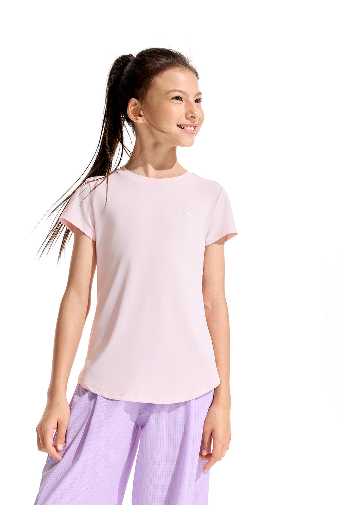 Girl's Lightweight Sports Tee **Rose Quartz**