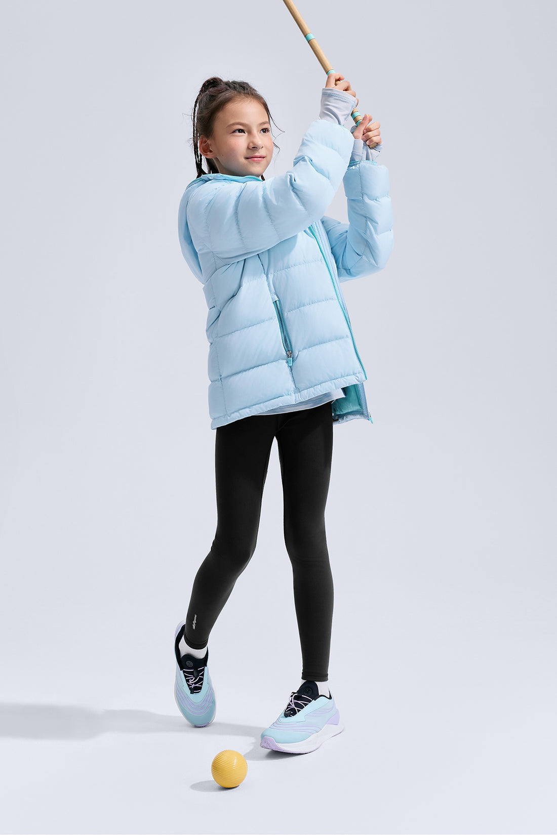 Hooded Down Jacket **Ice Water**