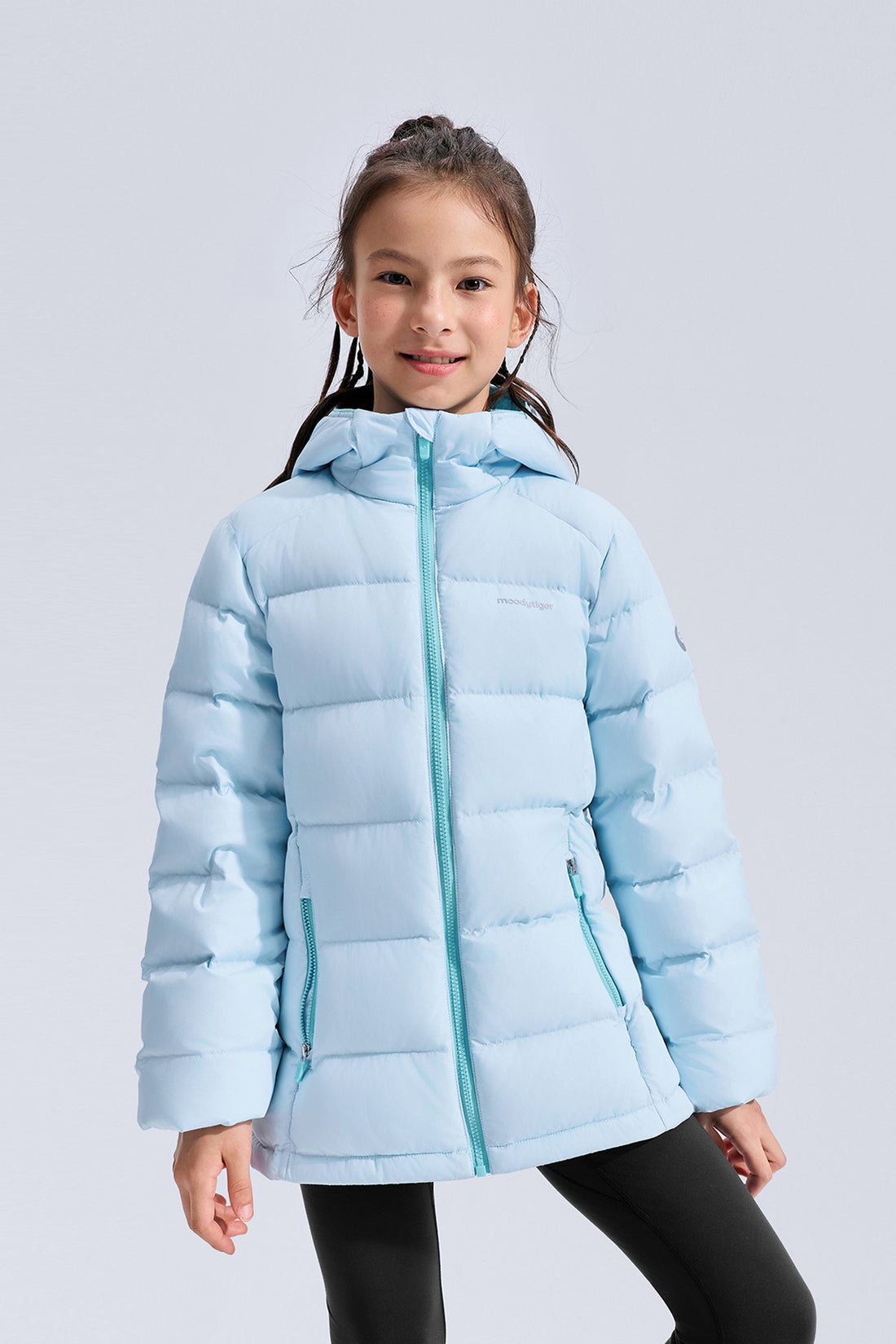Hooded Down Jacket **Ice Water**