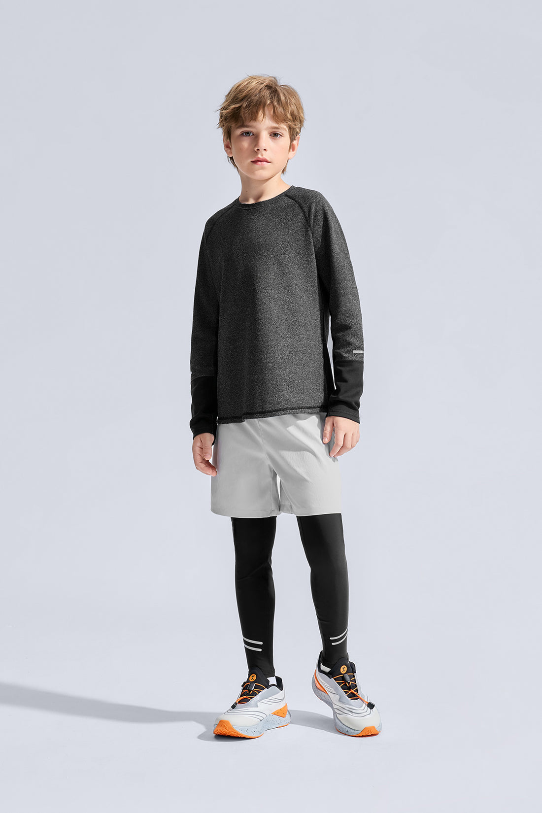 Long Sleeve Sport Tee **Charcoal Black**