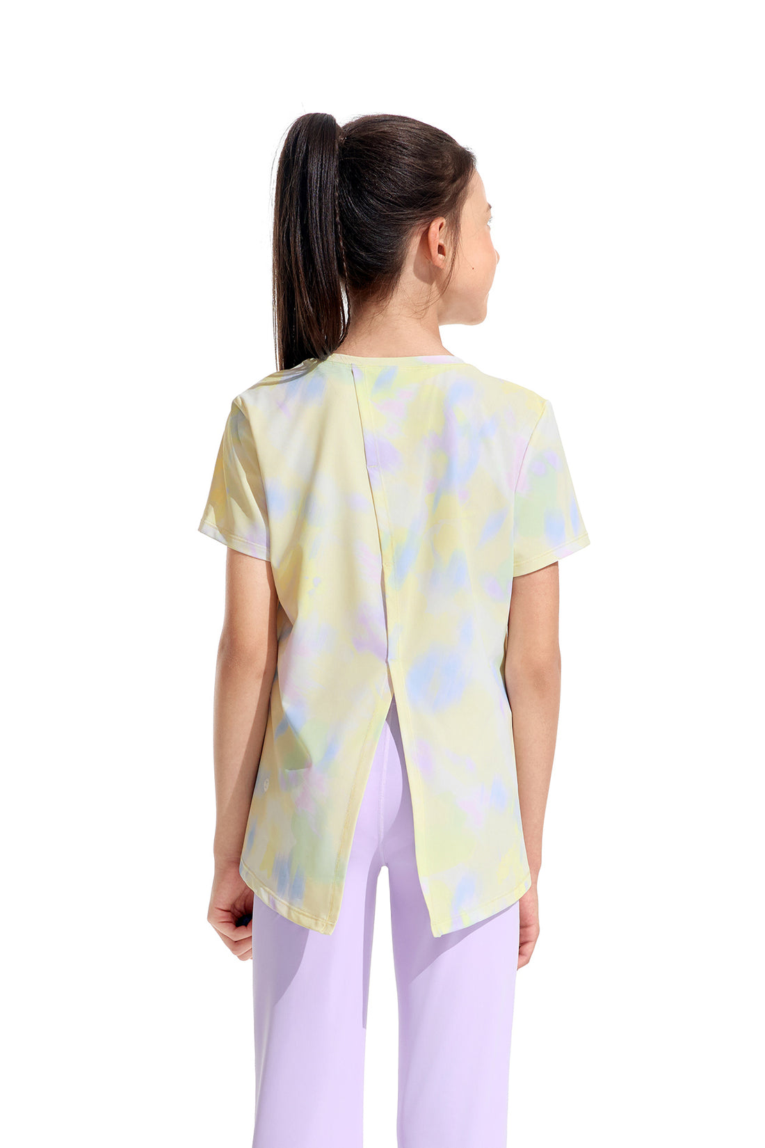 Mesh Open Back Tee **Bloom Romance Yellow**