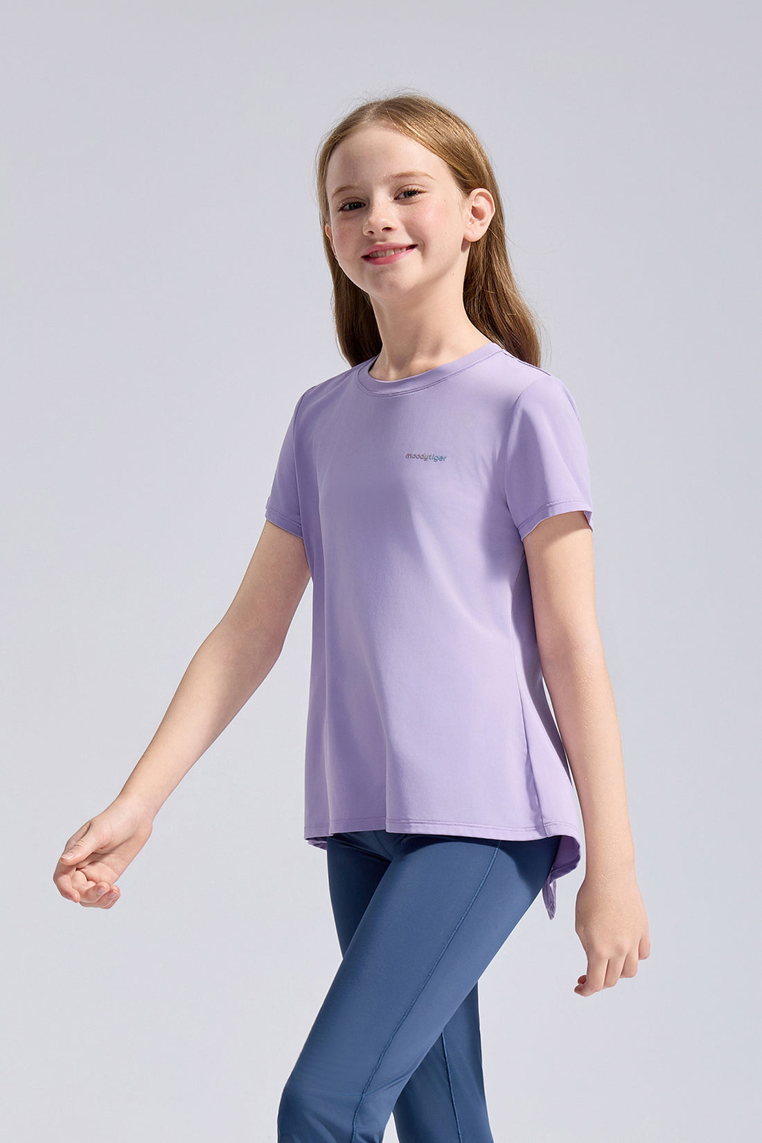 Mesh Open Back Tee **Lavender**