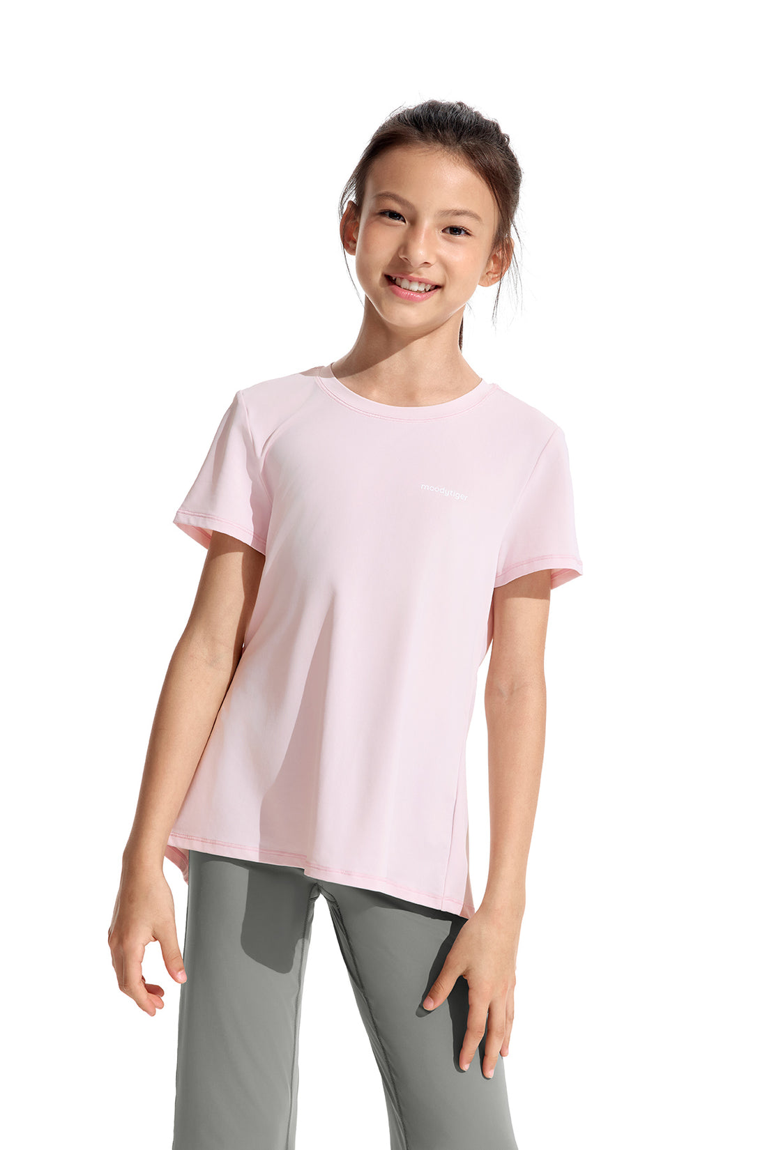 Mesh Open Back Tee **Rose Quartz**