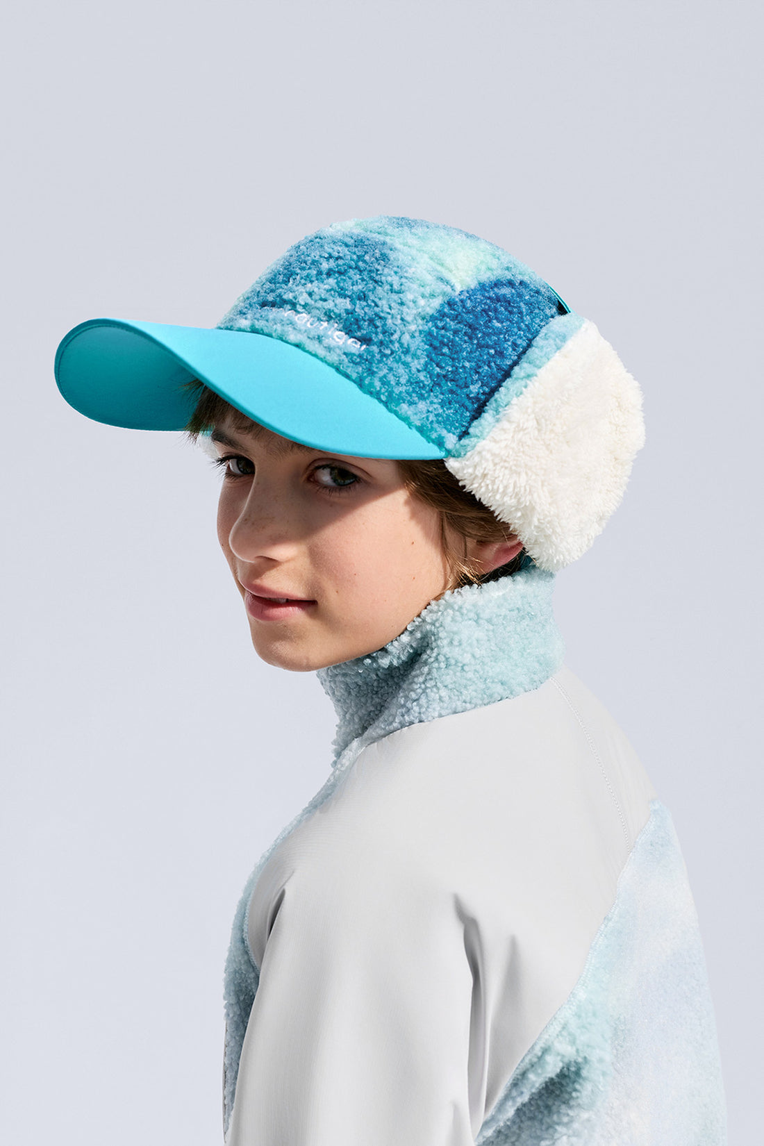 Printed Fleece Cap **Chasing Light Blue**