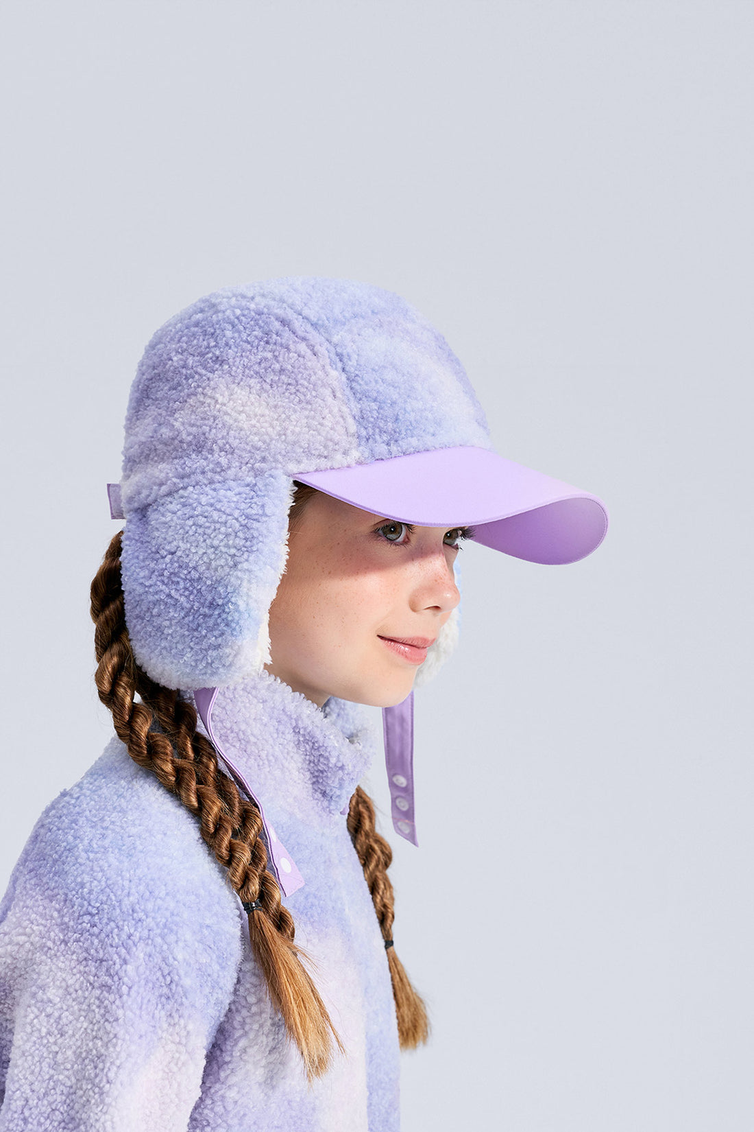 Printed Fleece Cap **Chasing Light Purple**