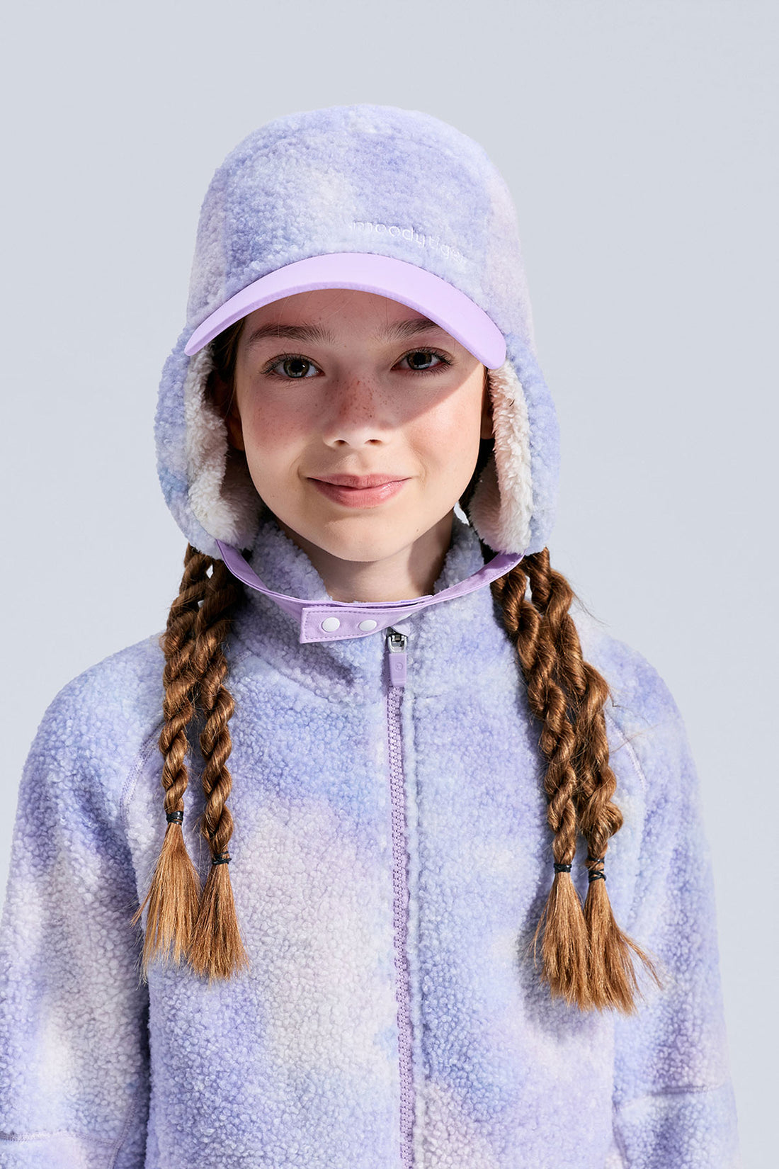 Printed Fleece Cap **Chasing Light Purple**