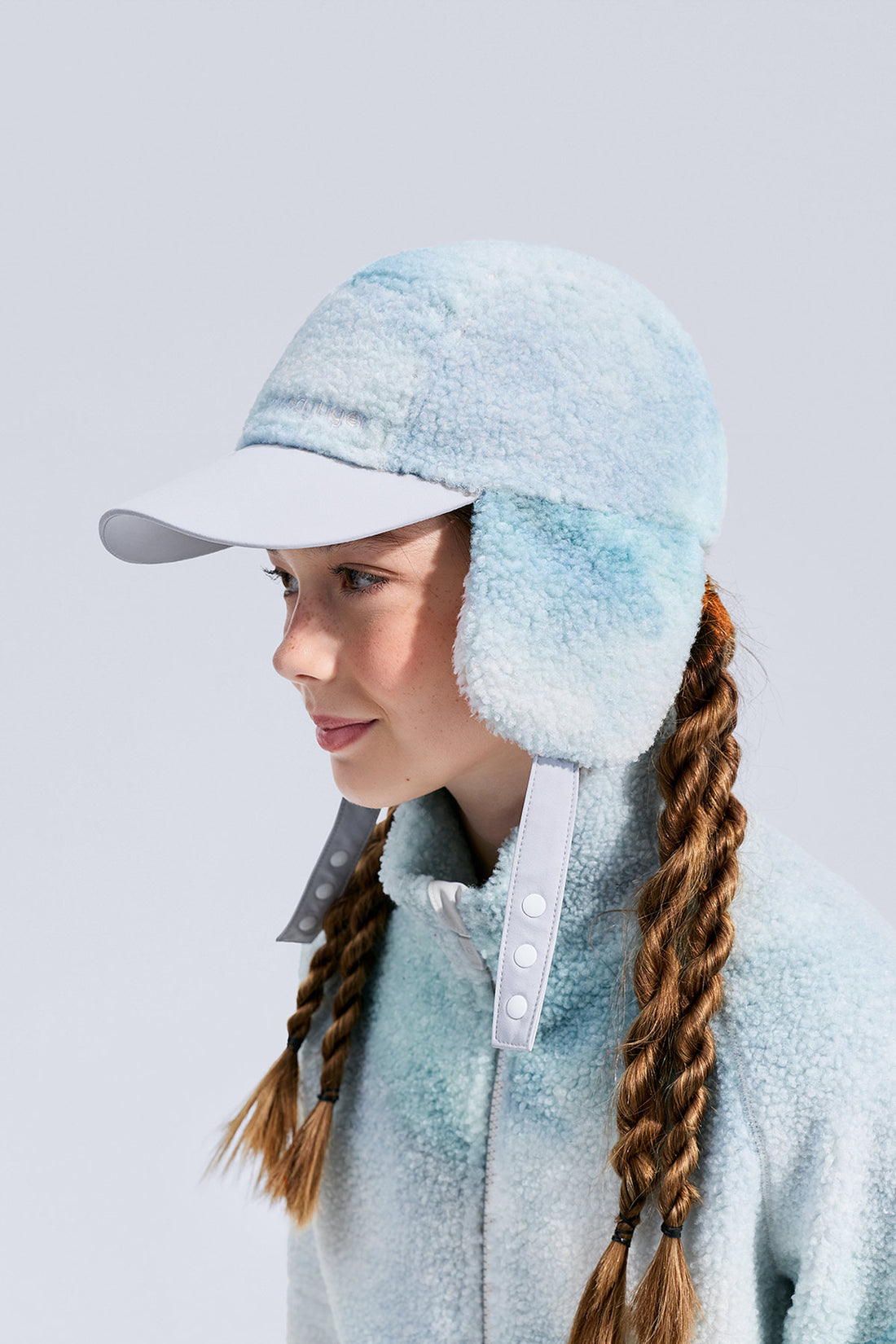 Printed Fleece Cap **Chasing Light White**