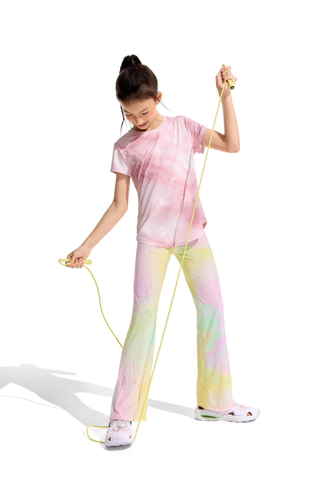 Printed Short Sleeves **Variegated Pink**
