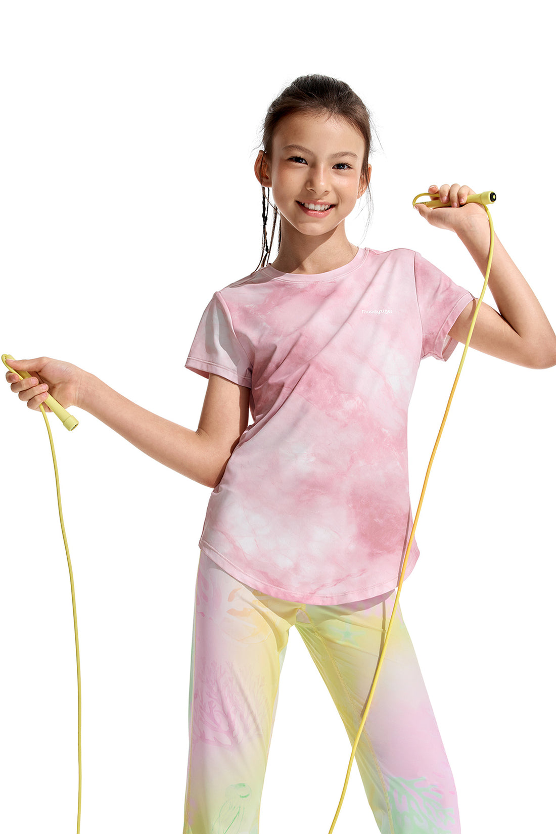 Printed Short Sleeves **Variegated Pink**