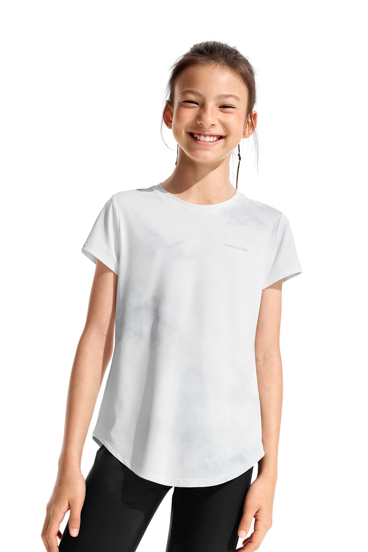 Printed Short Sleeves **Variegated White**