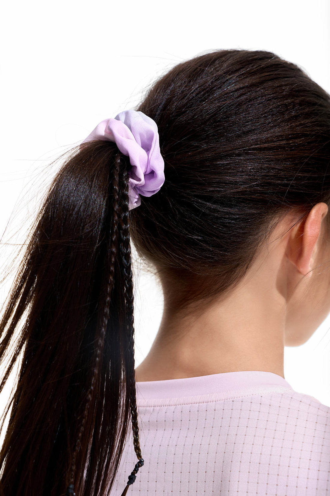 Stretchand Printed Scrunchie **Color Coral Pink Black**